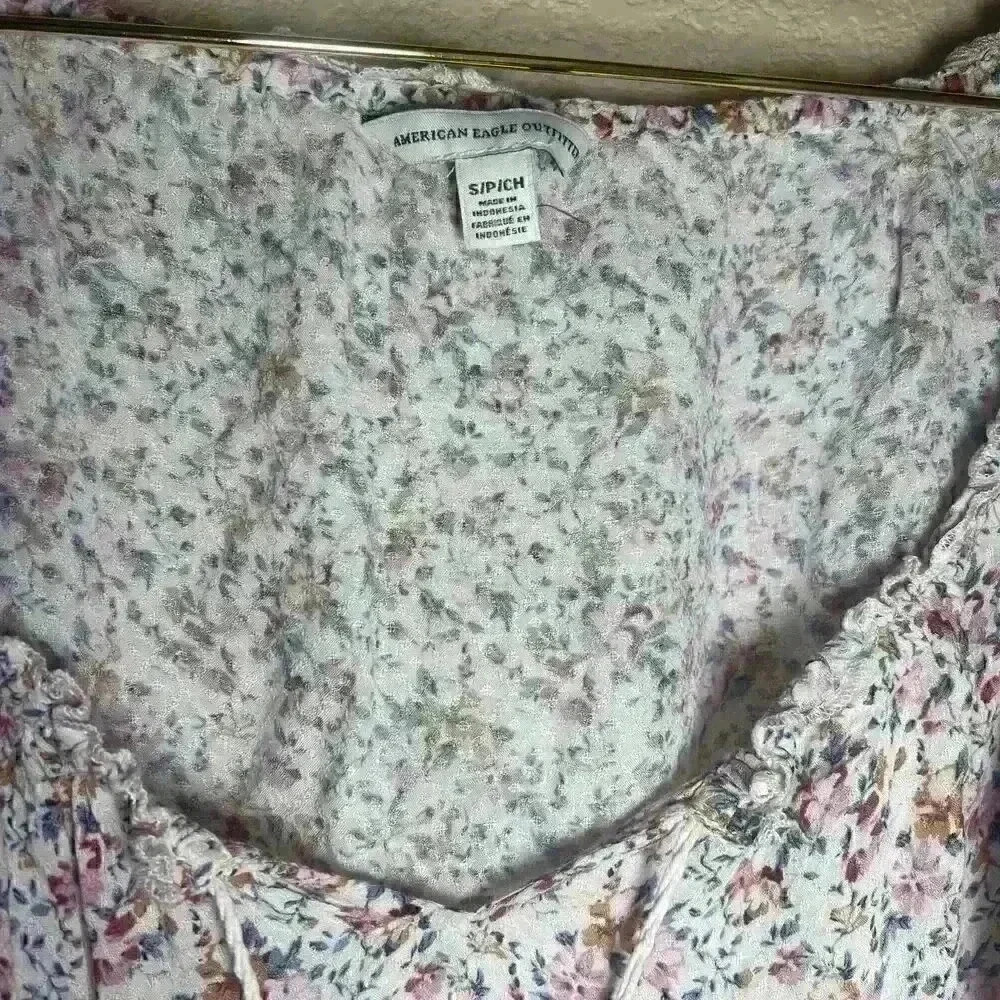 American Eagle cropped boho blouse size s - Picture 4 of 5